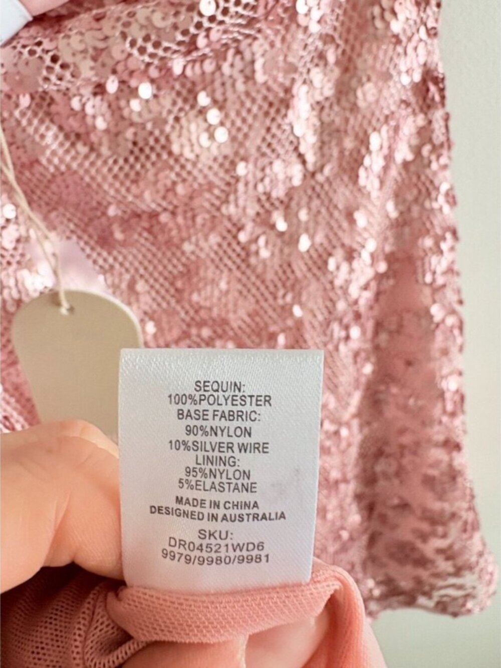 Meshki Everleigh Strapless Sequin Mini Dress NWT Rose Pink Size Large - Picture 11 of 11